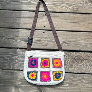 Natural Life Crochet Fanny Pack Floral Granny Square Belt Bag
